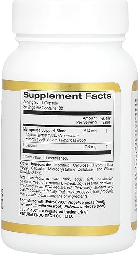 Miniatura 2 de California Gold Nutrition Apoyo para la menopausia, 30 cápsulas vegetales