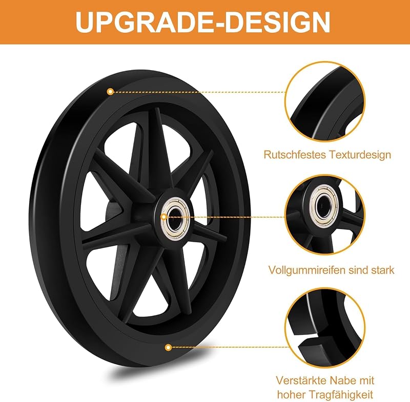 SAICOOS 2 db 150 mm-es Tömör Gumikerekes Cserekerék - Környezetbarát PU Anyag, Kopásálló, Univerzális Illeszkedés, Kerekesszékhez