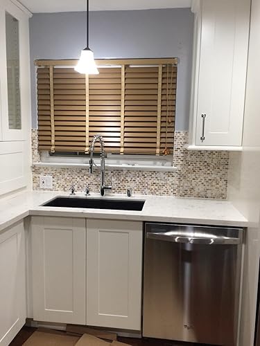 Vista 52 de Art3d - Azulejo de mosaico de concha de nácar para salpicadero de cocina / azulejo de pared de ducha, 12 x 12 pulgadas, azulejos de tipo metro sin