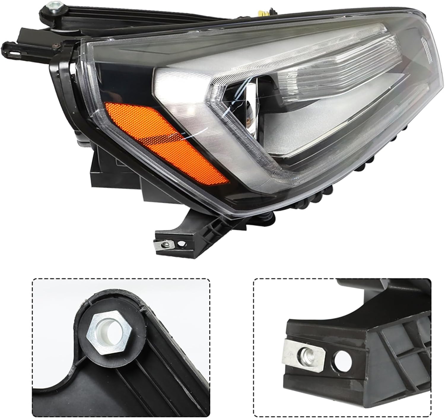 labwork Headlight Assembly Replacement for Acadia 2013-2016 Headlamp Halogen Passenger Side GM2503376, 23358995