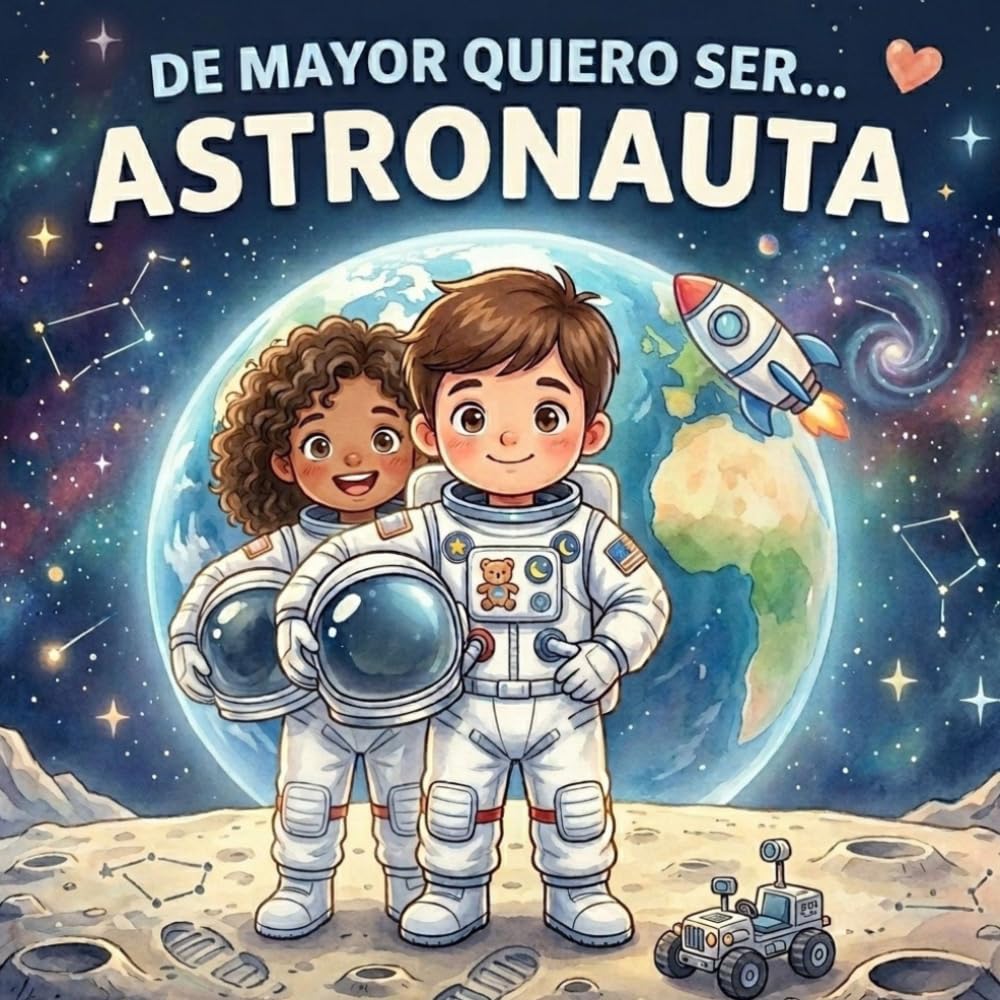 De mayor quiero ser astronauta: Libro infantil sobre el espacio, los astronautas, los cohetes y la exploración del universo para niños y niñas