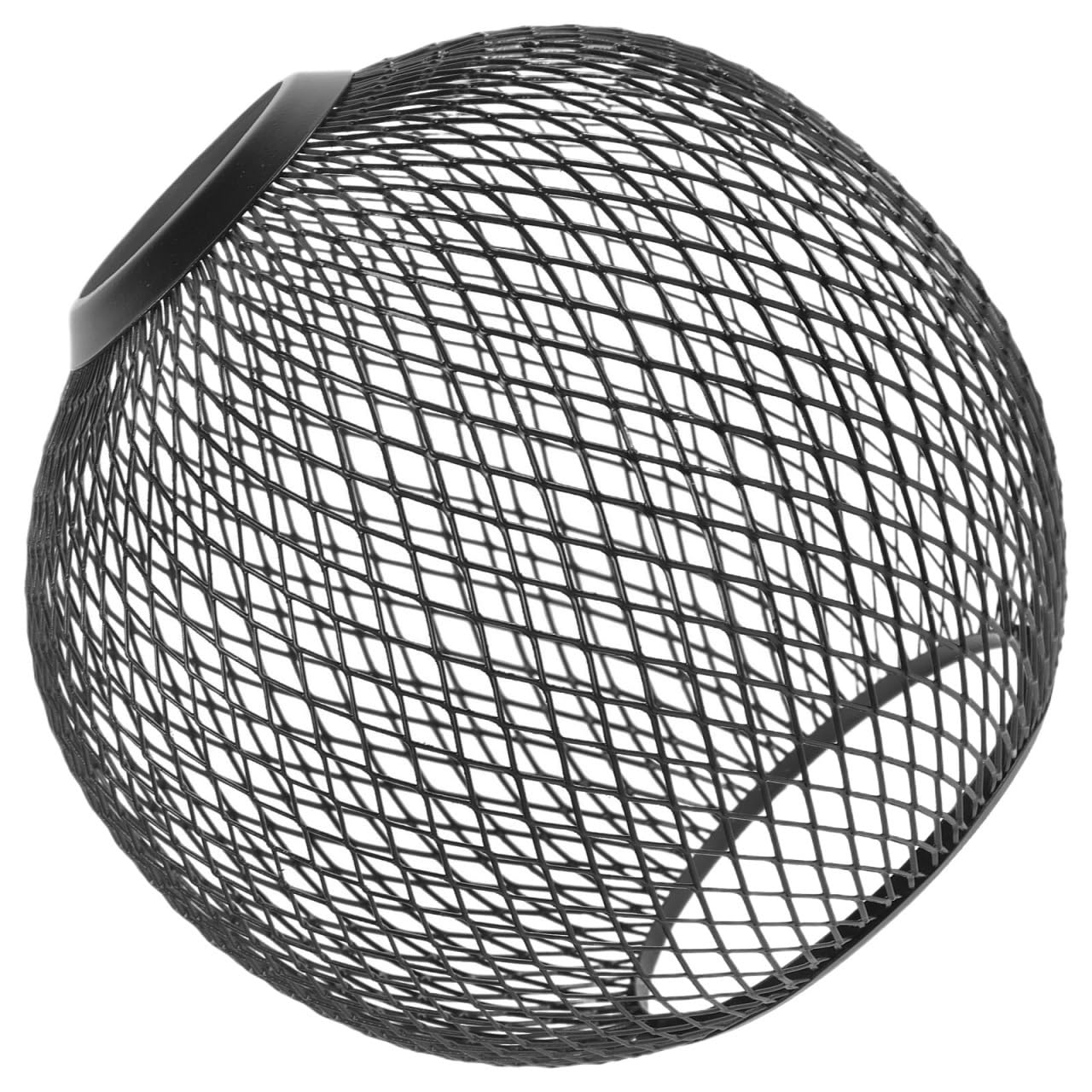 Metal Lamp Cover Iron Lampshade Hollow Out Metal Lamp Shade Wire Frame Decorative Pendant Cover Replacement for Home Restaurant Lighting(Black)
