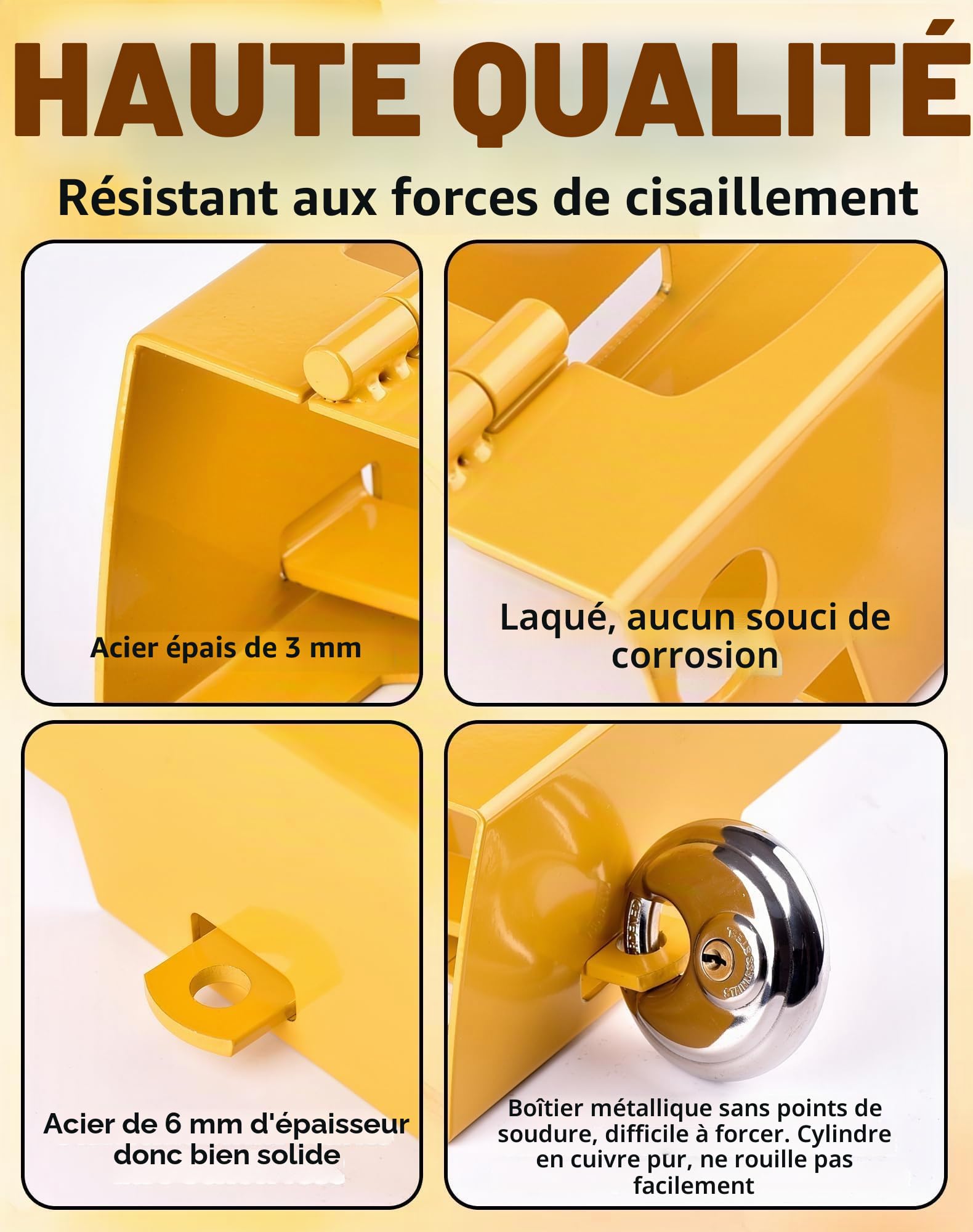 Anti Vol Remorque Cadenas Remorque Attelée et non Attelée Antivol Caravane Attelage Verrouillage Remorque Voiture