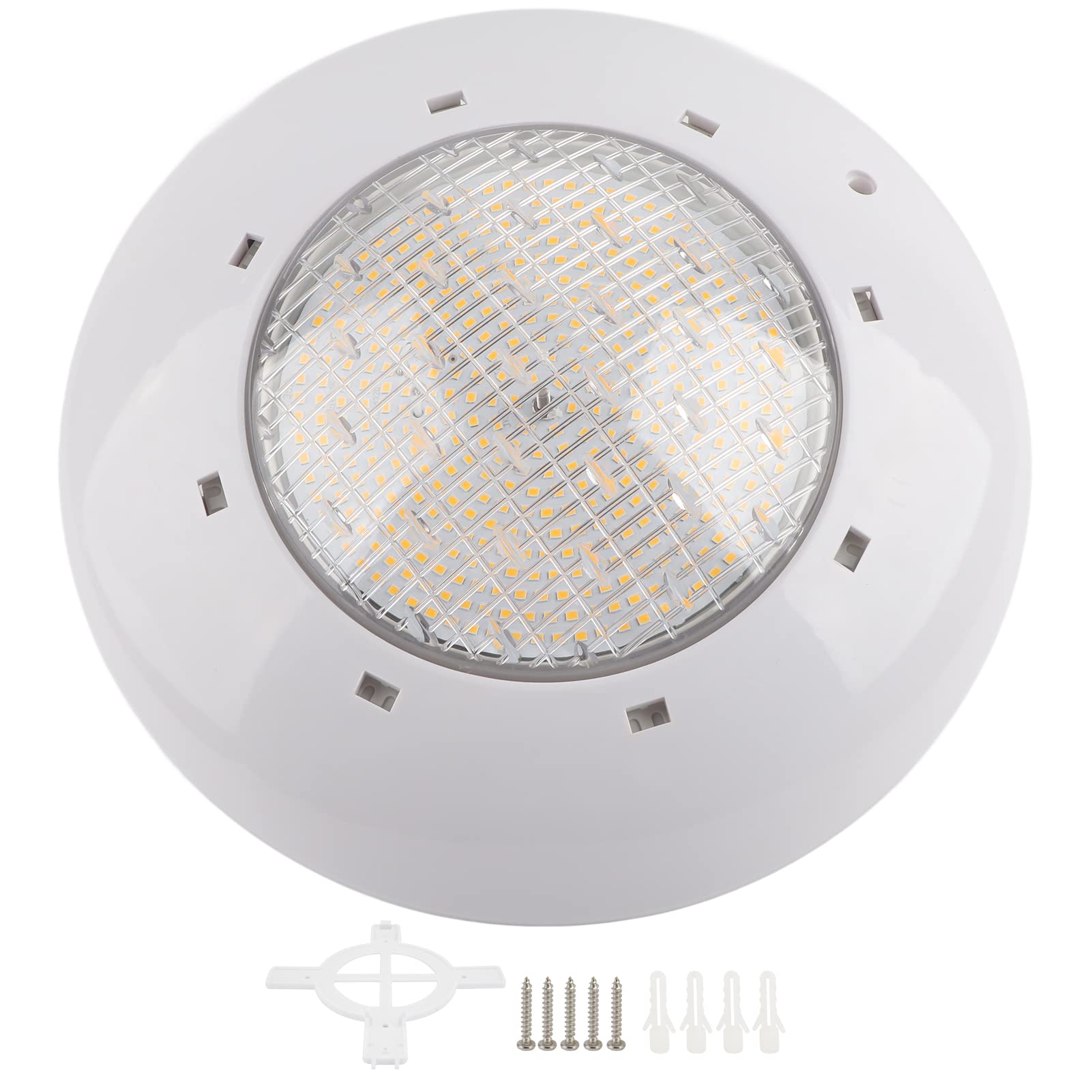 CHICIRIS LED-Unterwasserleuchte, Hohe wasserdichte Kunststoff-Schwimmbadlampe für Hotel-Poolbeleuchtung, IP68, AC12V, Warmes Licht (35W)