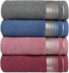 Kit 4 Toalhas de Banho Banhão Grossa Luxo Gigante Berlim 75x150cm (CORES 1)