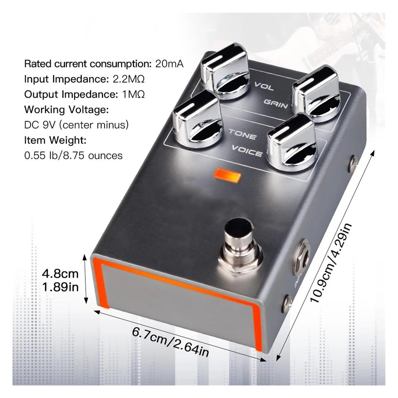 Efekty Do Gitary Elektrycznej Efekt Gitarowy Overdrive Klasyczny Wzmacniacz Z Pokrętłem Sterującym(R 02)