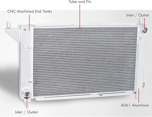 Miniatura 6 de AJP Distributors Tri Core 3-Row Full Aluminio Radiador Motor Motor Refrigeración Actualización Compatible/Reemplazo Para Datsun 280Z Fairlady Z S130