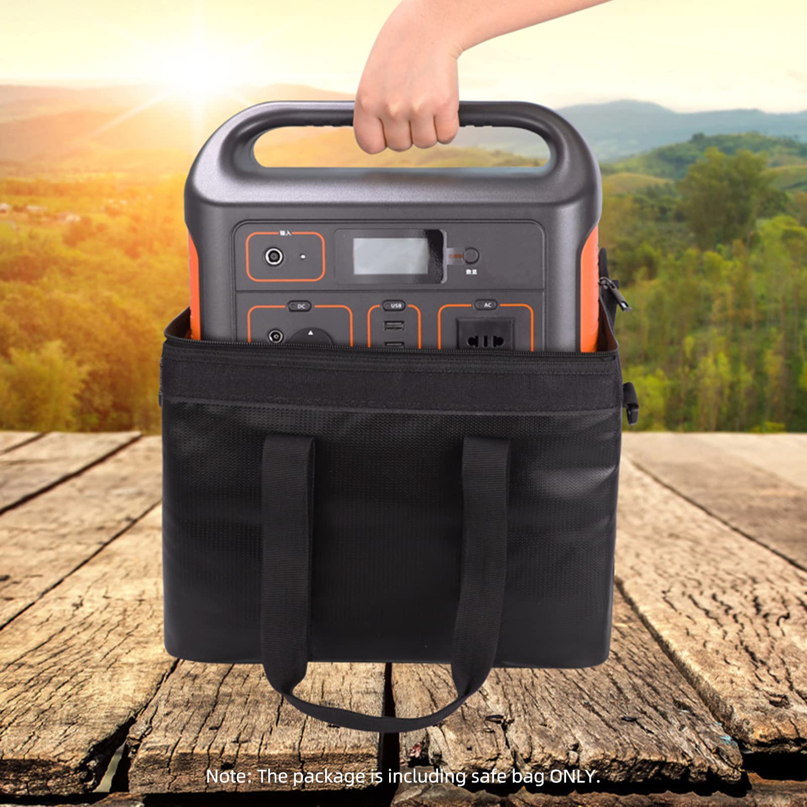 Karlak Bolsa de Seguridad Lipo a Prueba de Fuego Bolsa Protectora a Prueba de explosiones para batería Bolsa Impermeable con Cremalleras Correa de asa Bolsa de protección de Almacenamiento portátil