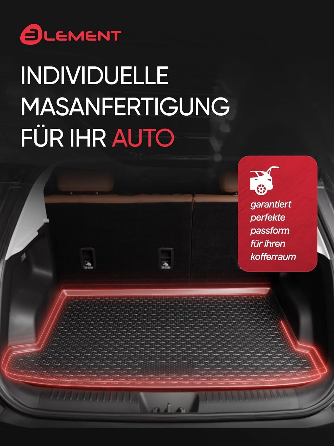 Element Alfombrilla para Maletero Apta para Skoda Elroq | 2024 - Hoy | SUV de 5 Puertas | 100% a Medida Antideslizante, Alfombrilla de Goma para Coche, Alfombrilla Protectora para Maletero