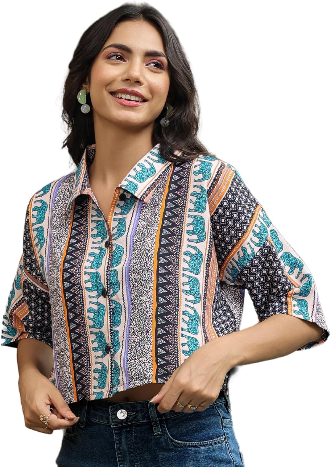 GRECIILOOKSShirt for Women | Regular Fit Tops for Women | Shirt Tops for Women | Korean Tops for Women Tops for Women | Western Tops for Women Stylish