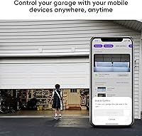 Vista 2 de OCCHI Abridor inteligente de puerta de garaje con cámara, control inteligente de garaje, compatible con Seguridad+ 2.0, detecta el estado