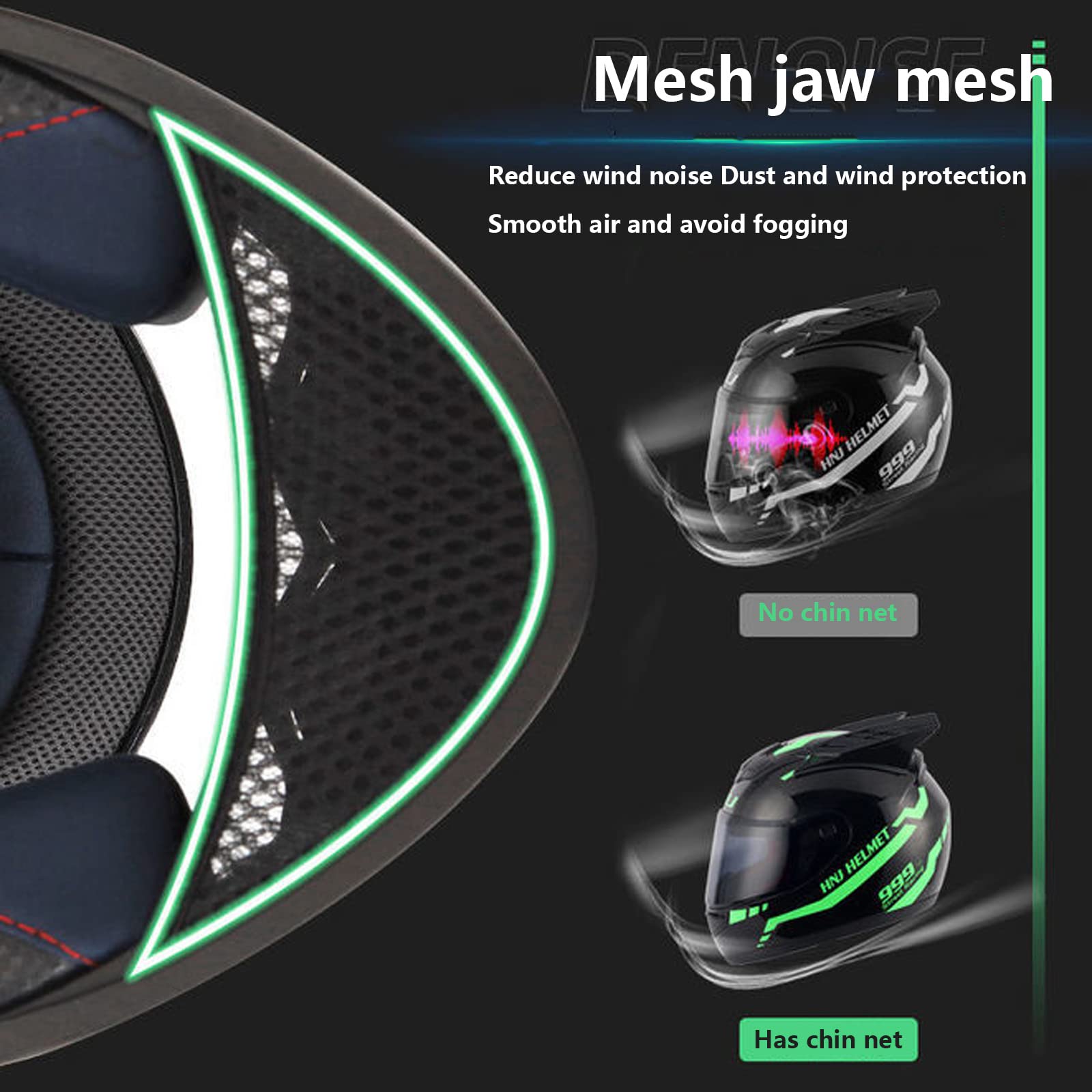Casco de Motocicleta Personalizado para Adultos, Casco de Casco de Moto de Cara Completa Apropiadas con Casco de Motocicleta Todoterreno Aprobado para Todas Las Estaciones (54-64 cm)