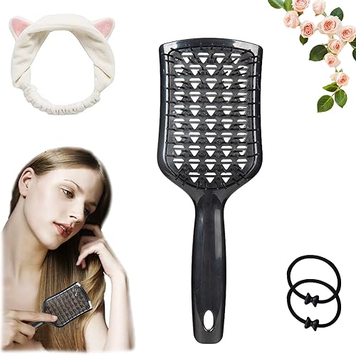 Cepillo desenredante para el cuero cabelludo, cepillo de pelo de paleta cepillo de masaje antiestático, cepillo de cabello desenredante hueco con disponible en Yaxa Colombia