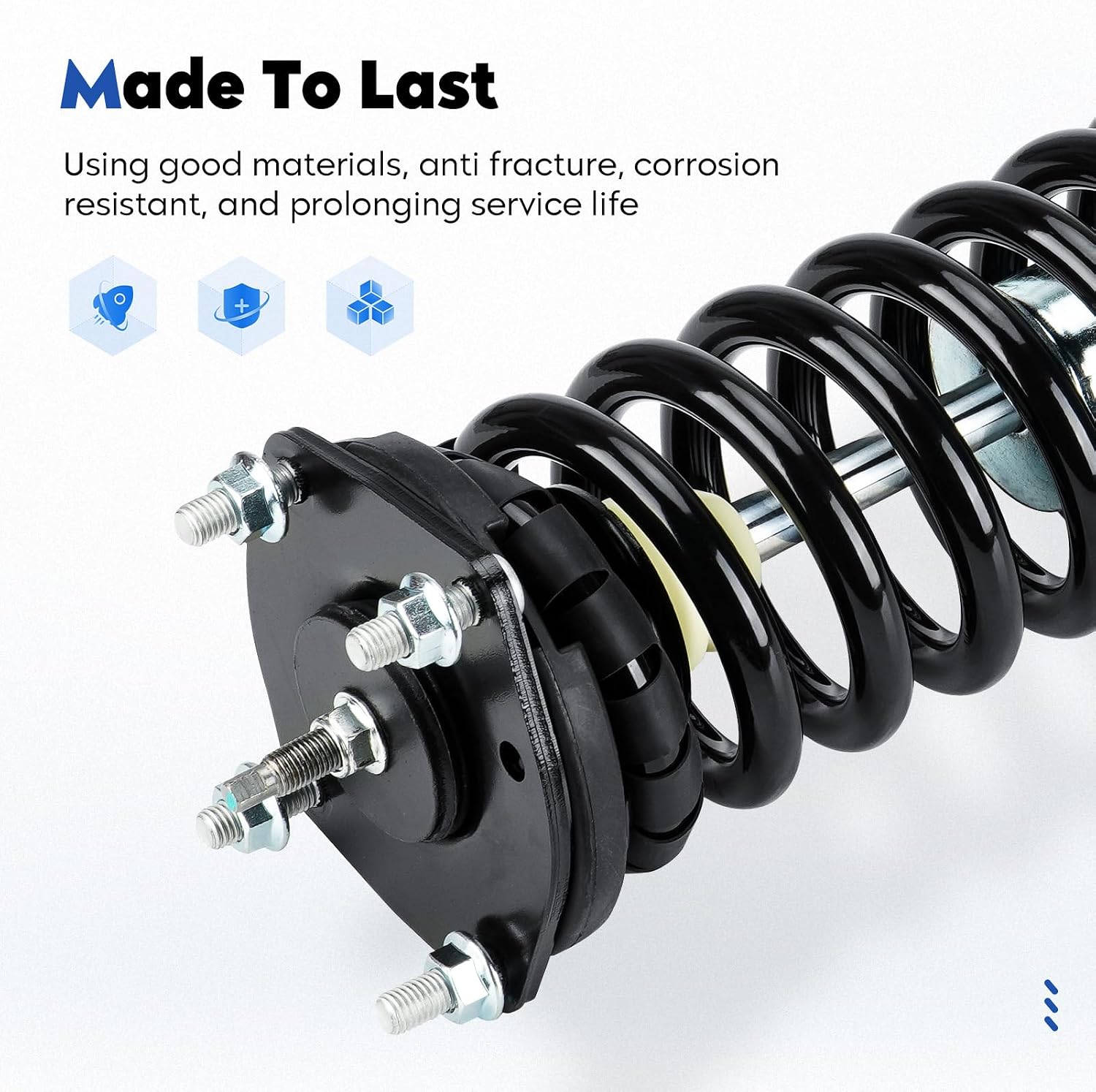 Front Struts Assembly w/Coil Spring Complete Shock Absorber Fit for Jeep Commander 2006-2010, for Grand Cherokee 2005-2010, Replace for 171377L 171377R