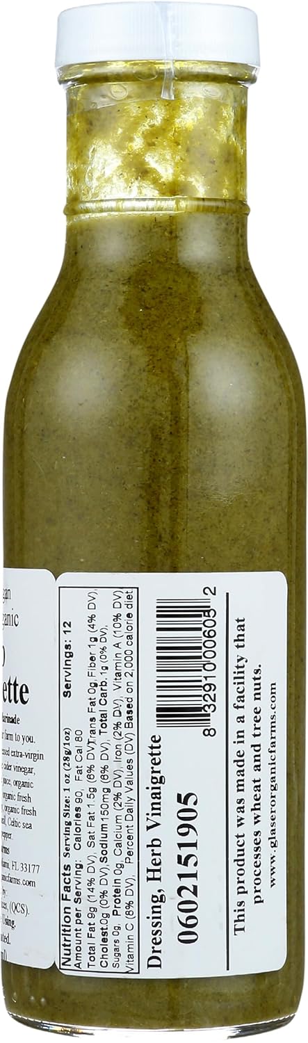 GLASER ORGANIC FARMS Organic Herb Vinaigrette, 12 FZ