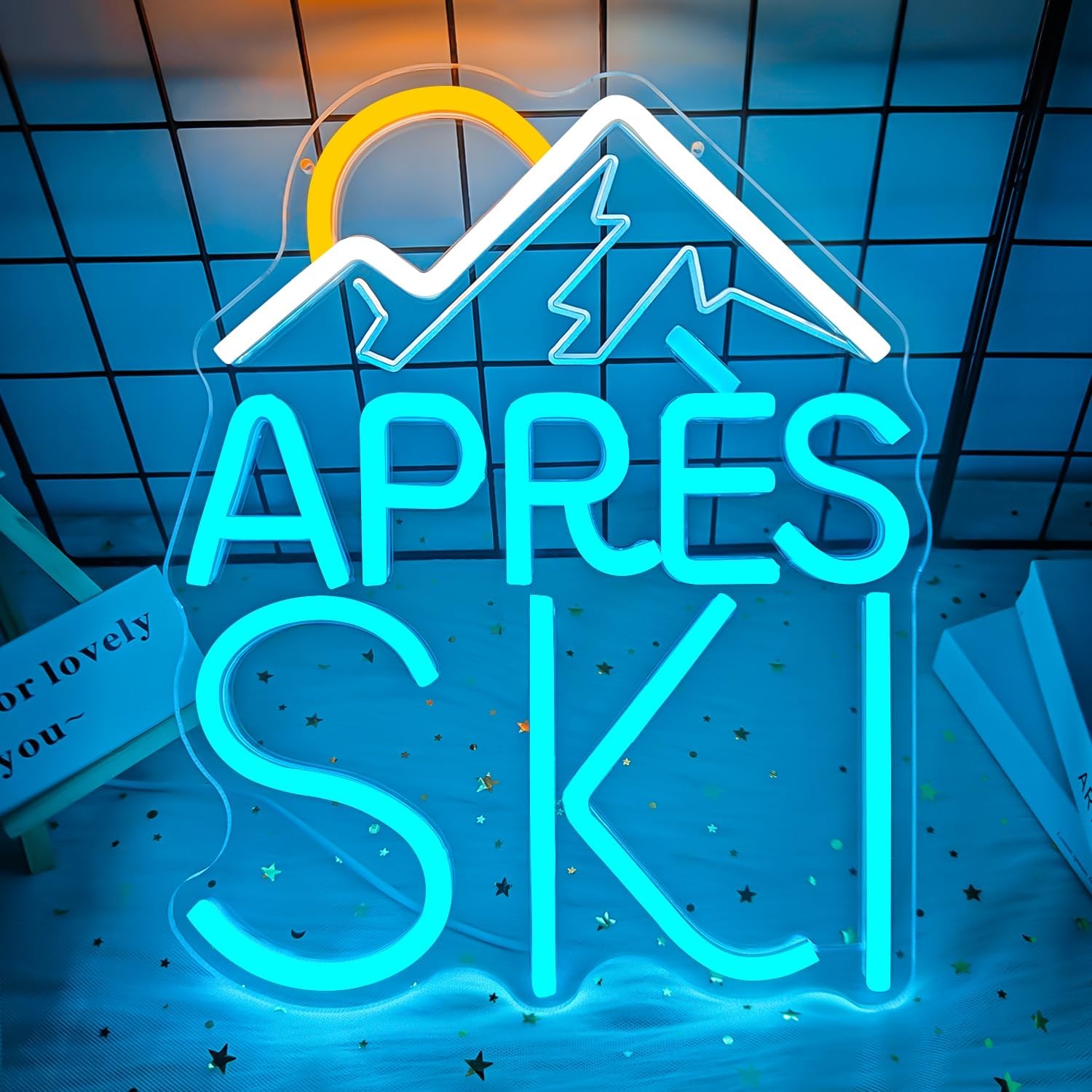 Apres Ski Neon Sign Ski Social Club Neon Sign for Wall Decor Dimmable Led Signs Neon Light Sign for Ski Party Bar Resort Light Up Sign for Skier Cafe Man Cave - Image 2