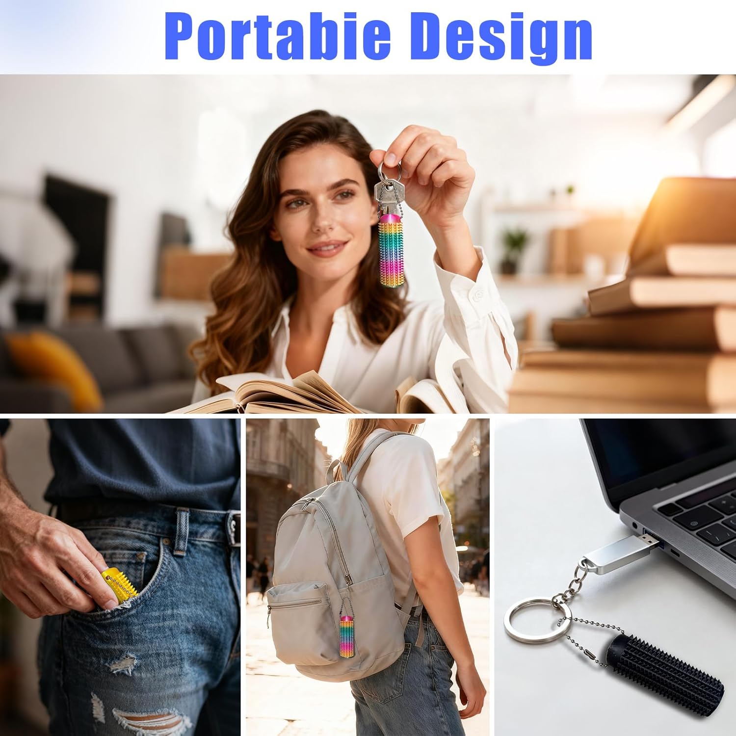 Little Ouchies Pain Fidget Toy, Pain Stim Fidget Tool, Anxiety Relief Pain Stim,Portable Stimulus Keychain for Relieving Anxiety, Office Workers Novelty Gifts