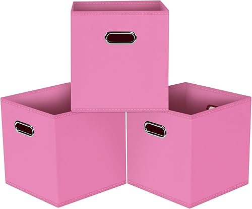 Vista 199 de Cubos de almacenamiento plegables negros, caja de almacenamiento de tela, cestas organizadoras con asas dobles para organizador del hogar