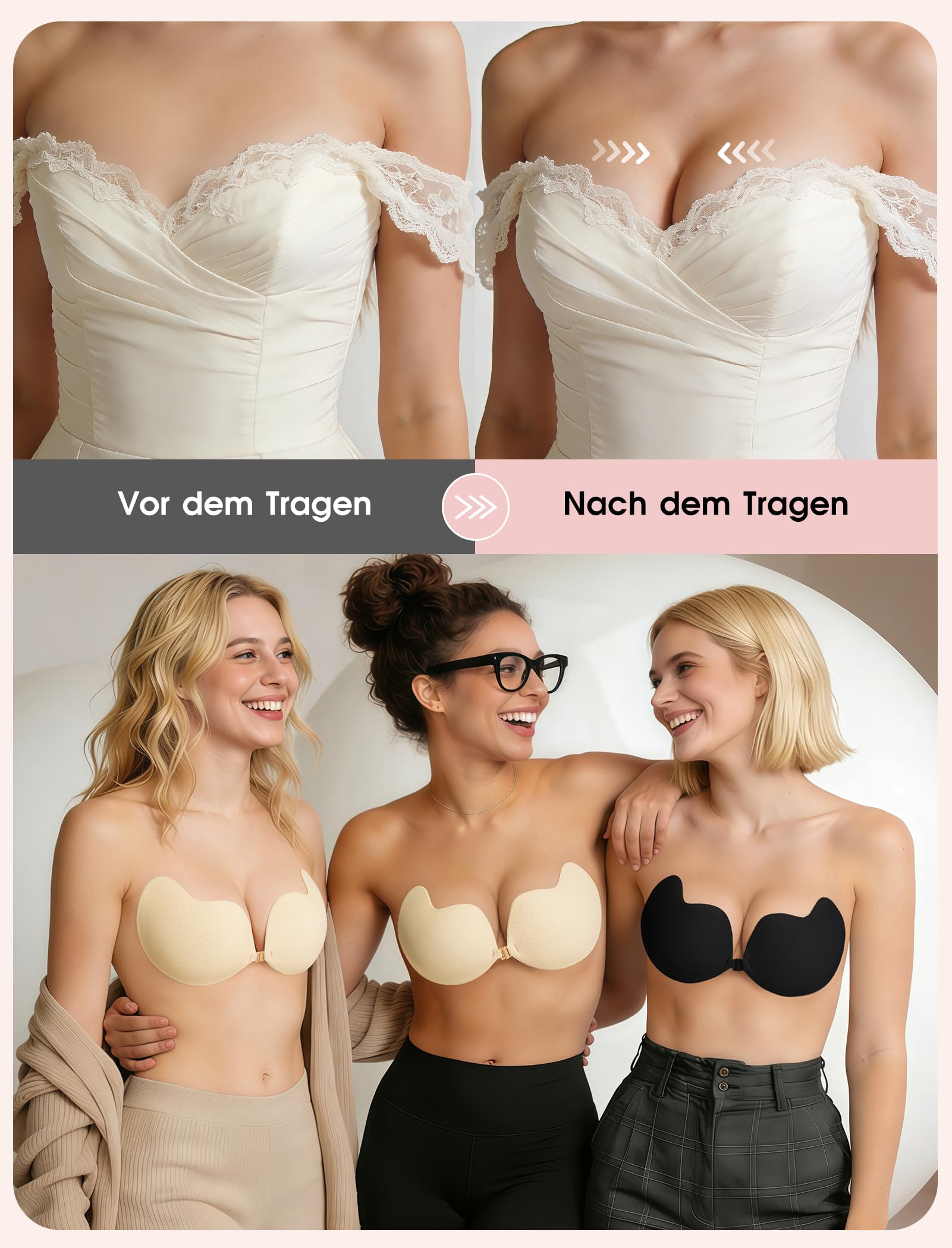 Reggiseno adesivo push up senza spalline, senza spalline, reggiseno adesivo, reggiseno invisibile senza spalline, reggiseno super push up per seni piccoli, reggiseno senza spalline, abito da sposa con