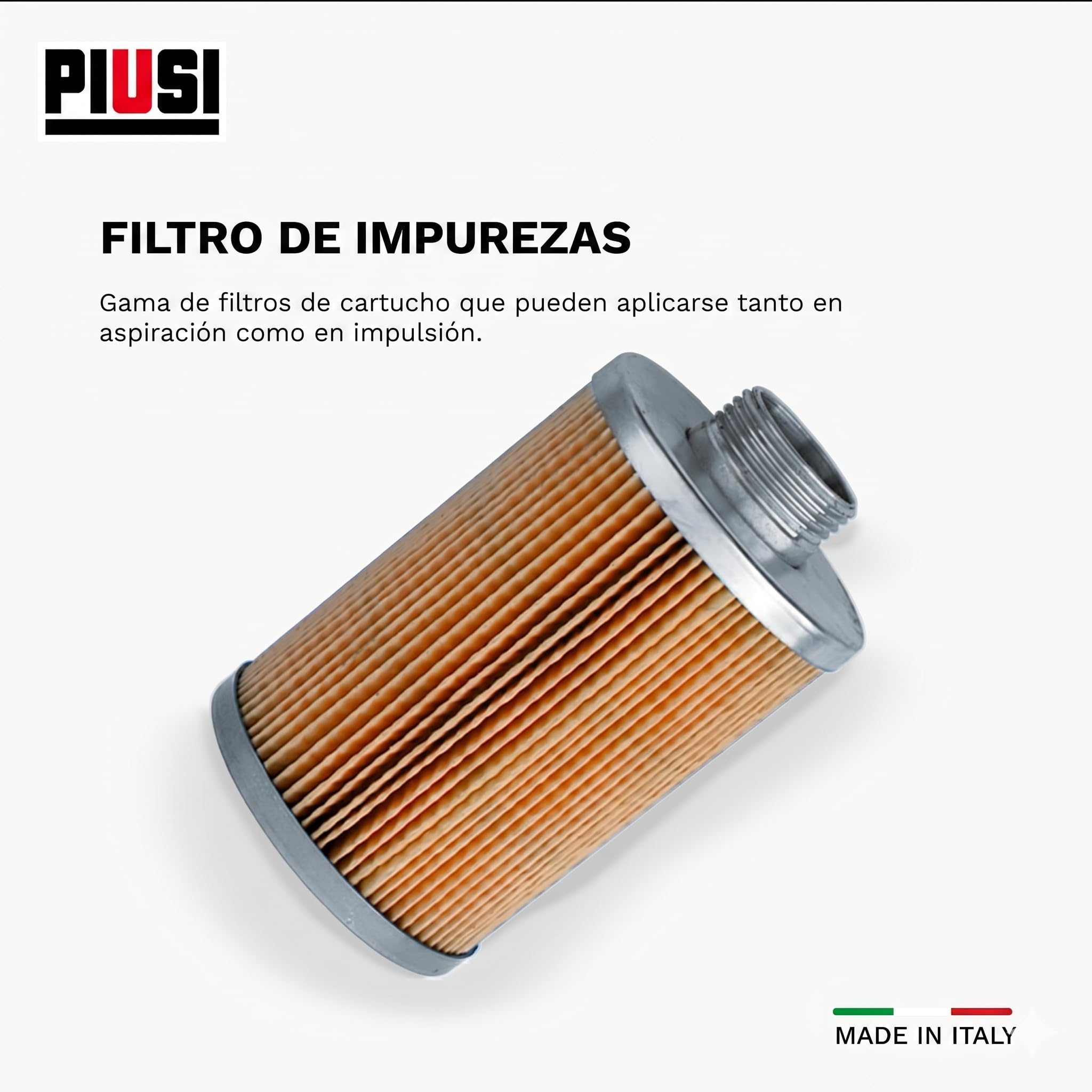 PIUSI Filtro para Diésel, Gasolina y Aceite con Cartucho Reemplazable, Kit Completo Soporte de Cabeza + 2x Cartuchos, Caudal 100 l/min, Presión 5 bar, Filtración de 5 Micrones | Clear Captor F00611B00 | Producto técnico para trasvase controlado de aceite