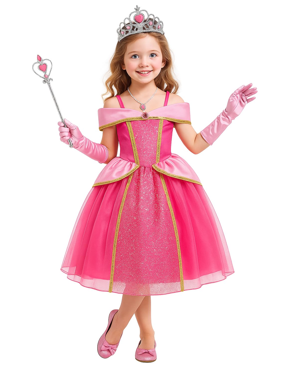 CQDY Princess Tiana Costume for Girls Green Frog Fairy Fancy Dress Halloween Birthday Party Outfits Clothes