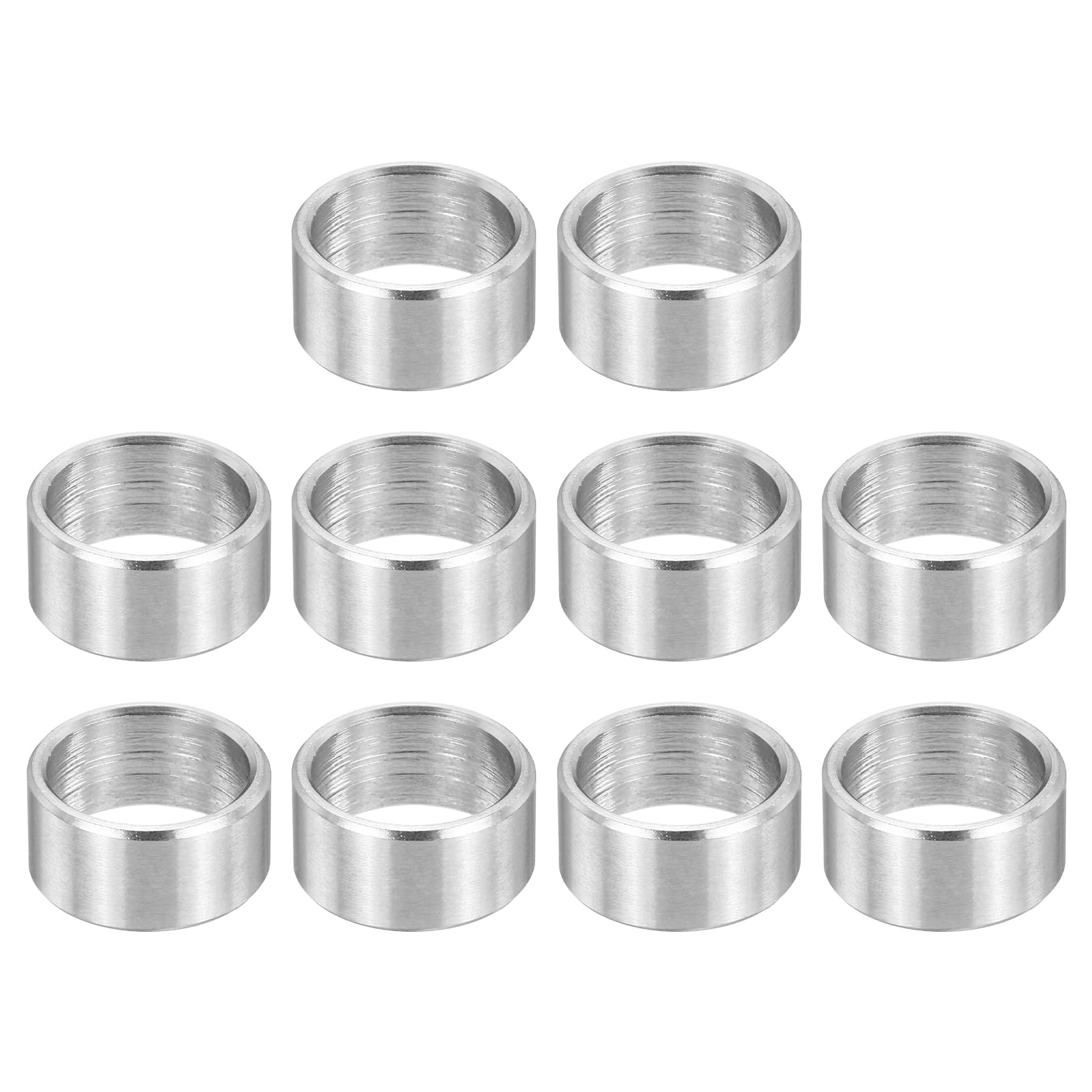 PATIKIL Distanziali In Acciaio Inox M10, 12Pcs Distanziali Metallici 10mm ID x 12mm OD x 6mm L Supporto Per Viti Per Viti 3/8" O M10