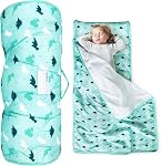 Toddler Nap Mat with Pillow and Blanket 50" x 21" x 1.5", Kids Sleeping Bag Soft and Cozy for Boys and Girls, Nap Mat for Preschool, Daycare, Toddler Sleeping Bag