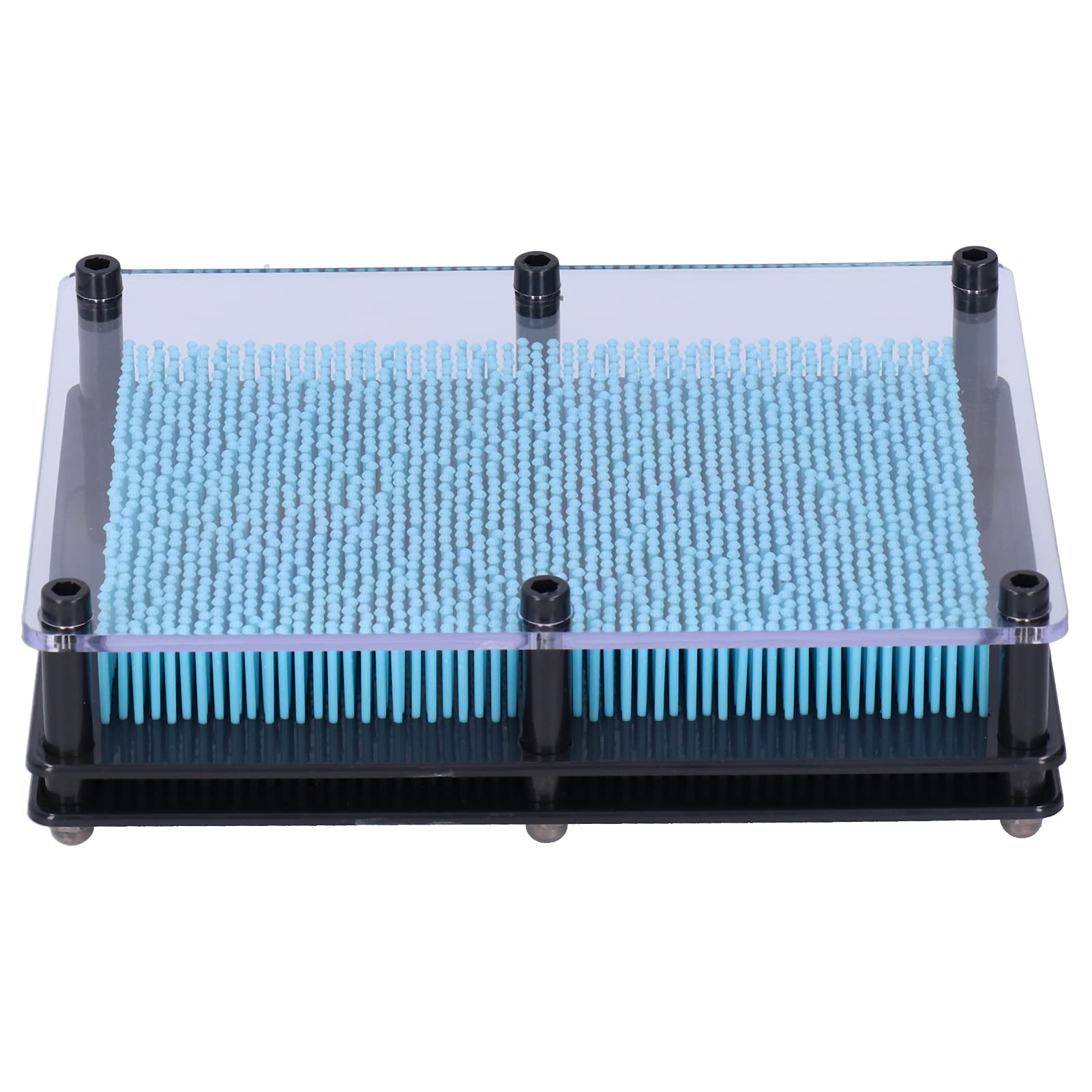 3D Pin Art Board Pin Impression Toy Board 3-Dimensional Sculpture Shape Toys Office Desktop Toy for Children Adults(Blue)