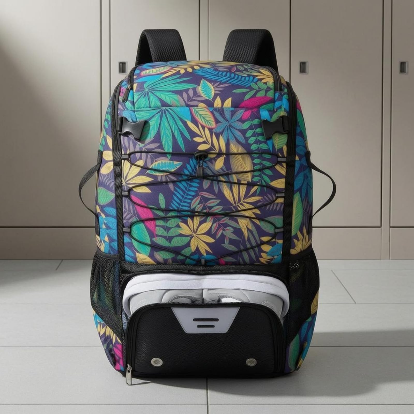rockible Zaino Sportivo Outdoor Attrezzatura Sportiva Borsa Versatile Nylon Impermeabile Separatore Scarpe Tasche Esterne Multiuso Adatto per Sport Attività, Blu, Blu