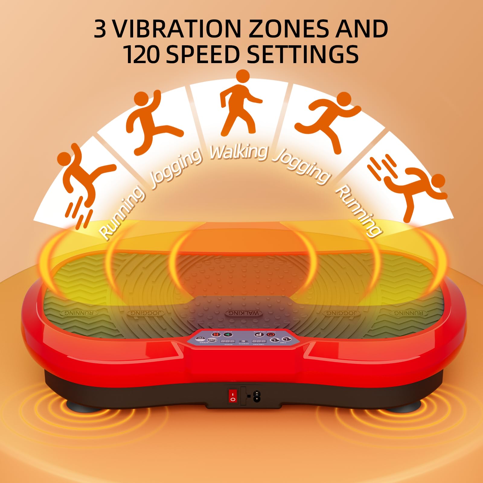 TLGREEN Vibrationsplatte Groß mit Leiser 200W-motoren, L/ XL Rüttelplatte Sport, 120 Stufen und 10 Modi, Fernbedienung, Vibration Plate für Zuhause Ganzkörpertraining Lymphdrainage Muskelaufbau