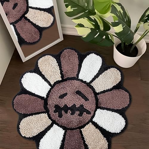 Miniatura 9 de Trippy Alfombra de Cara Feliz Alfombras Geniales Tufted de Secado Rápido Tapetes de Baño para Baño Antideslizantes Tapete de Baño Absorbente de Agua