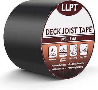 LLPT Balkenband für Terrassendielen | 101 mm x 15 m | Schutzband für Balken und Träger | Robustes Wasserdichtes Butyldichtmittel | für Holzdecks Dachbalken und Gebäudeträger (JDT450P1)