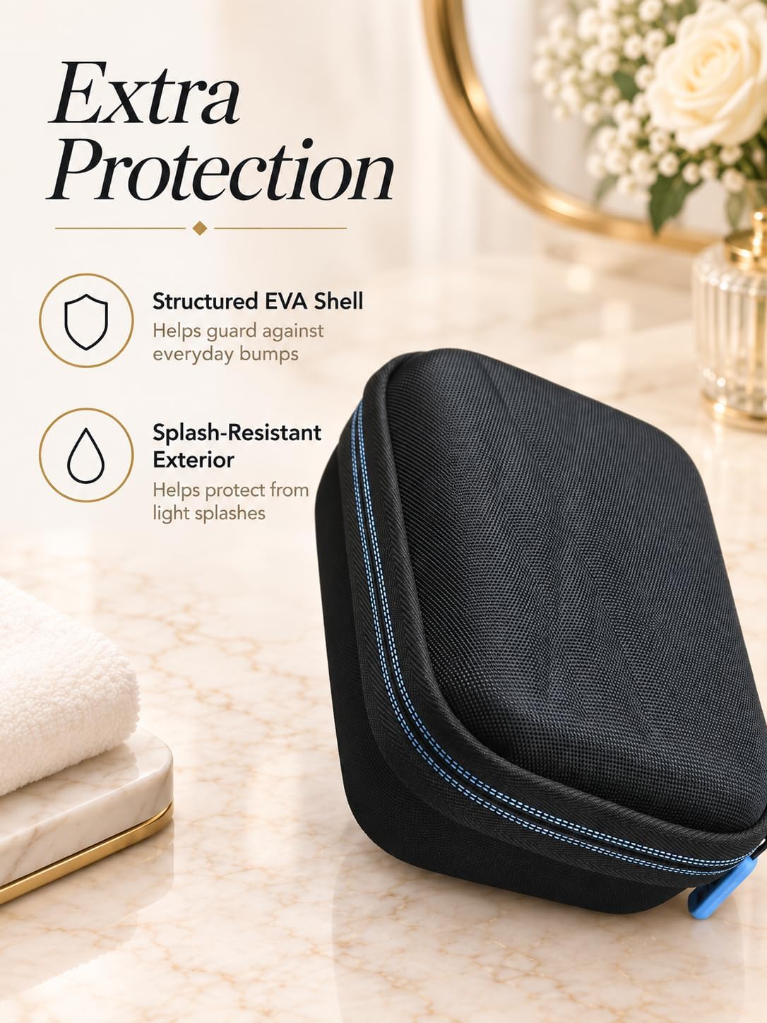 TUDIA EVA Compact Hard Travel Case Compatible with NuFACE Mini and MINI+ Facial Toning Device GUNFAY-O1 & 40300 [CASE ONLY, Device NOT Included]