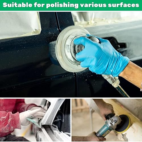 Miniatura 9 de 41 Pcs 6 Inch Hook And Loop Wet Dry Sanding Discs 6 Holes Assortment Long-Lasting Sanding Paper With Interface Pad For Metal Gla