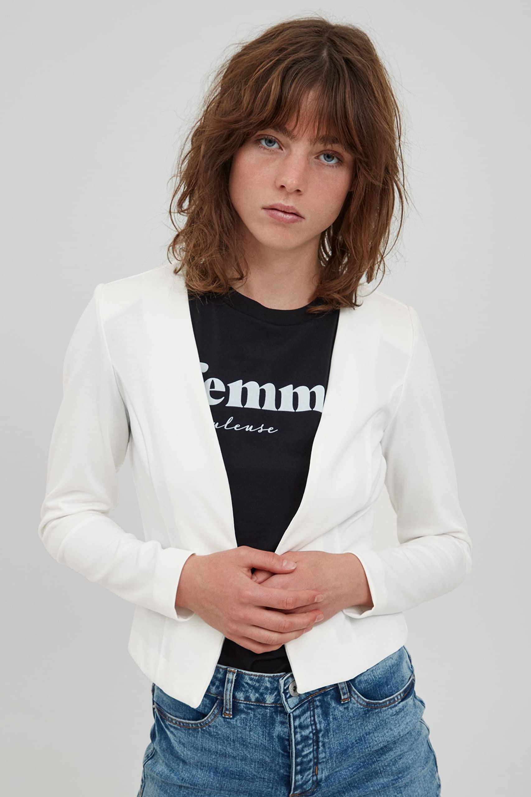 ICHI Ixkate Short Bl Blazer Informal de Negocios Mujer