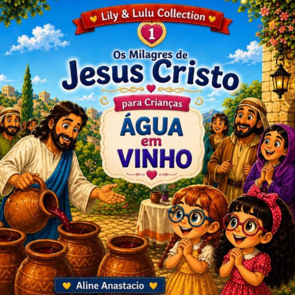Os Milagres de Jesus para Crianças: Água em Vinho (Lily e Lulu Collection: Os Milagres de Jesus Cristo)