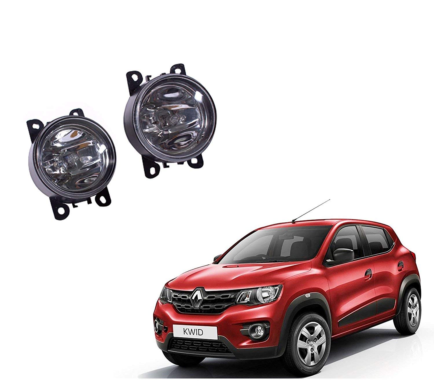 Compatible with Renault Kwid OEM type fog lamp lamps bumper light pair(left+right) with bulb