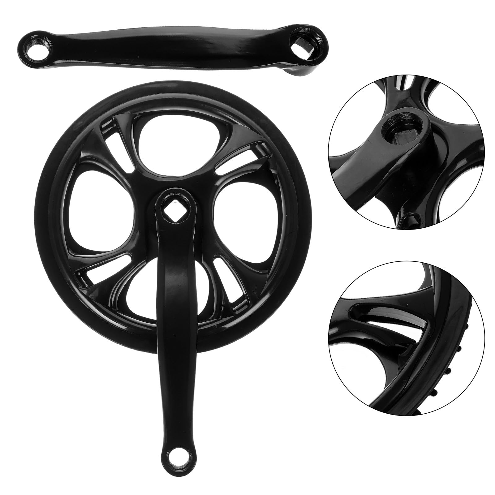 Guarnitura Set in Bicicletta Nero Bici Single per Ferro semplicità da Città Avventure All'aperto e Spostamenti Quotidiani