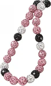 Baseball Beaded Necklace for Men,Baseball Necklace Gifts,Diamond Rhinestone Discoball bead necklace,Chain Necklace Gifts for Baseball Player Team Lovers