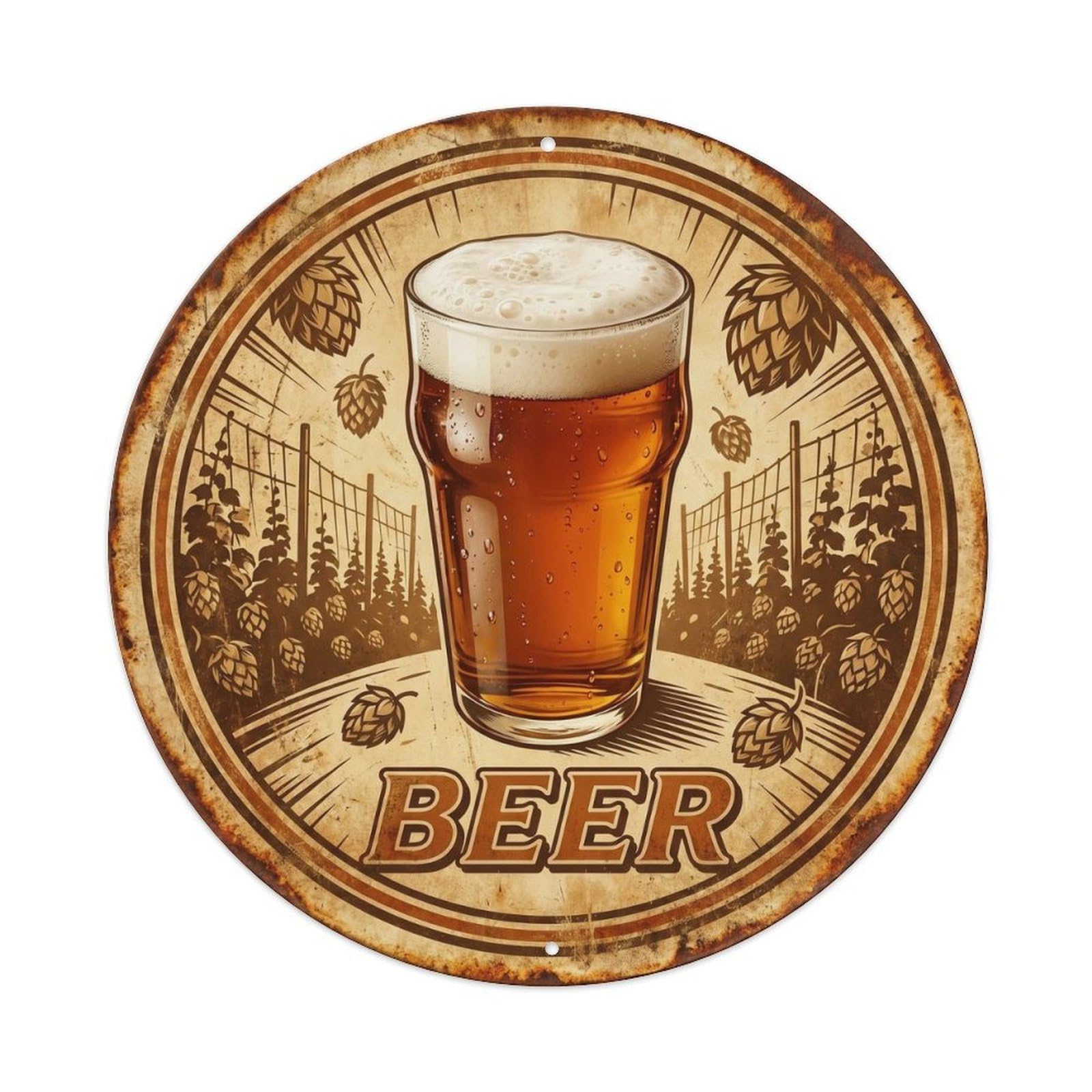 Craft Beer British Pub Culture Beverage Classic Cafe Metal Tin Sign