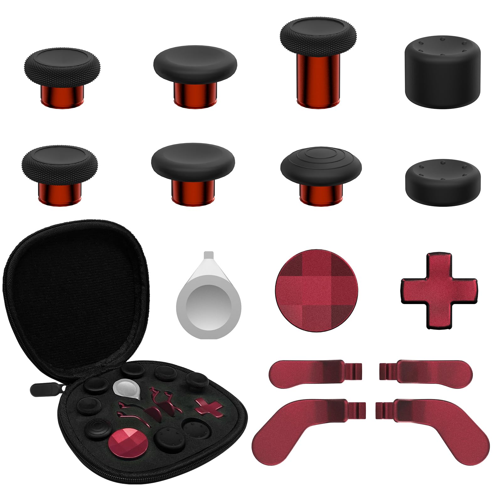 CHARM FOCUS 16-in-1 Metal Thumbsticks Replacement Kits for Xbox Elite Series 2 Xbox Elite 2 Controller Accessories Includes