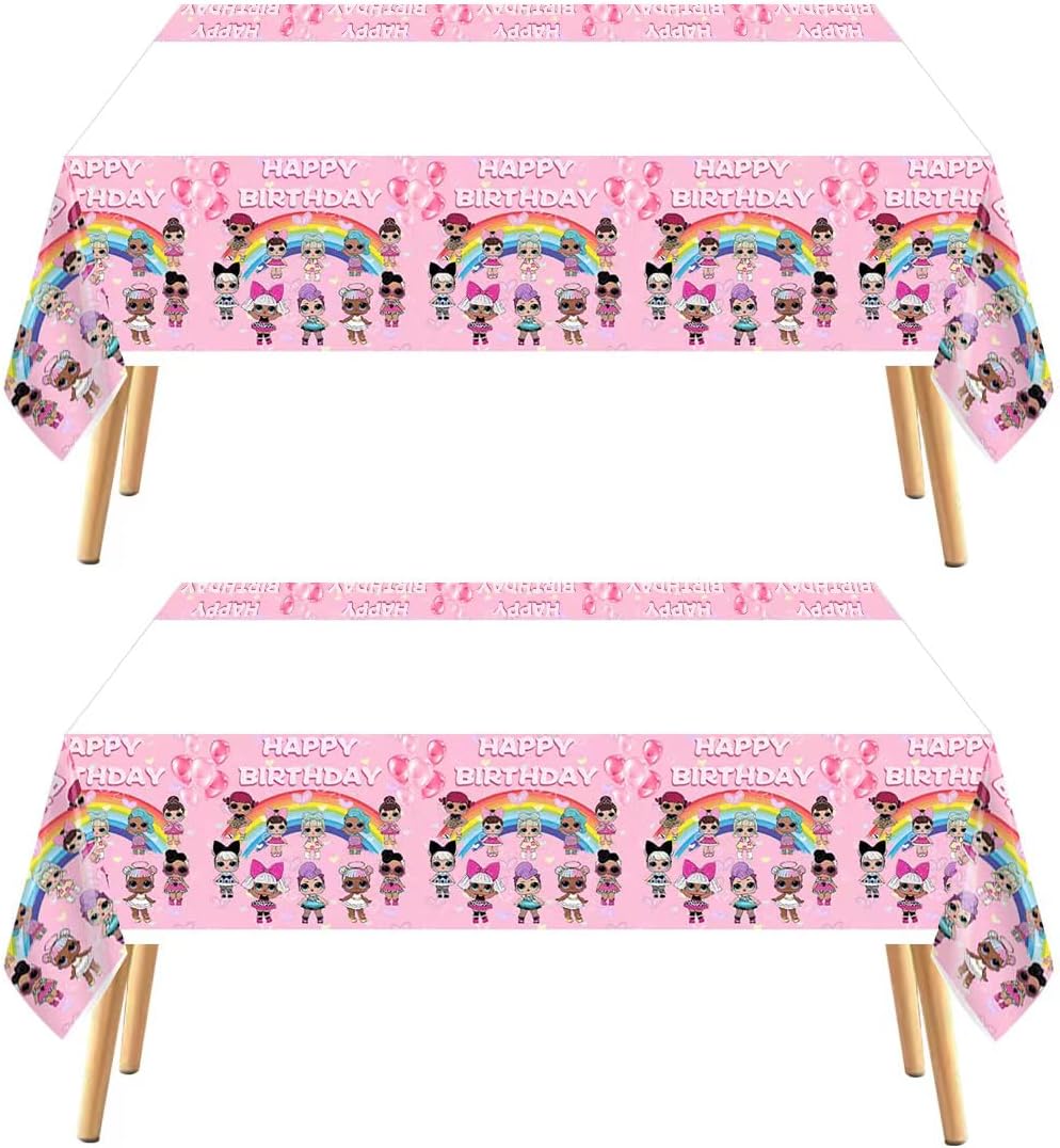 2pcs Children Birthday Party Tablecloth Table Cover,Children Birthday Supplies Decorations (1)