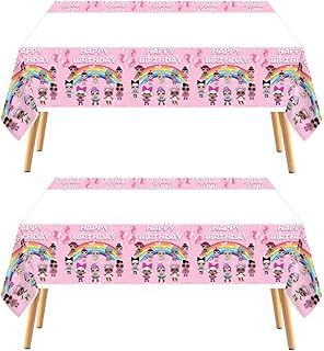 HAZURE 2pcs Children Birthday Party Tablecloth Table Cover,Children Birthday Supplies Decorations (1)