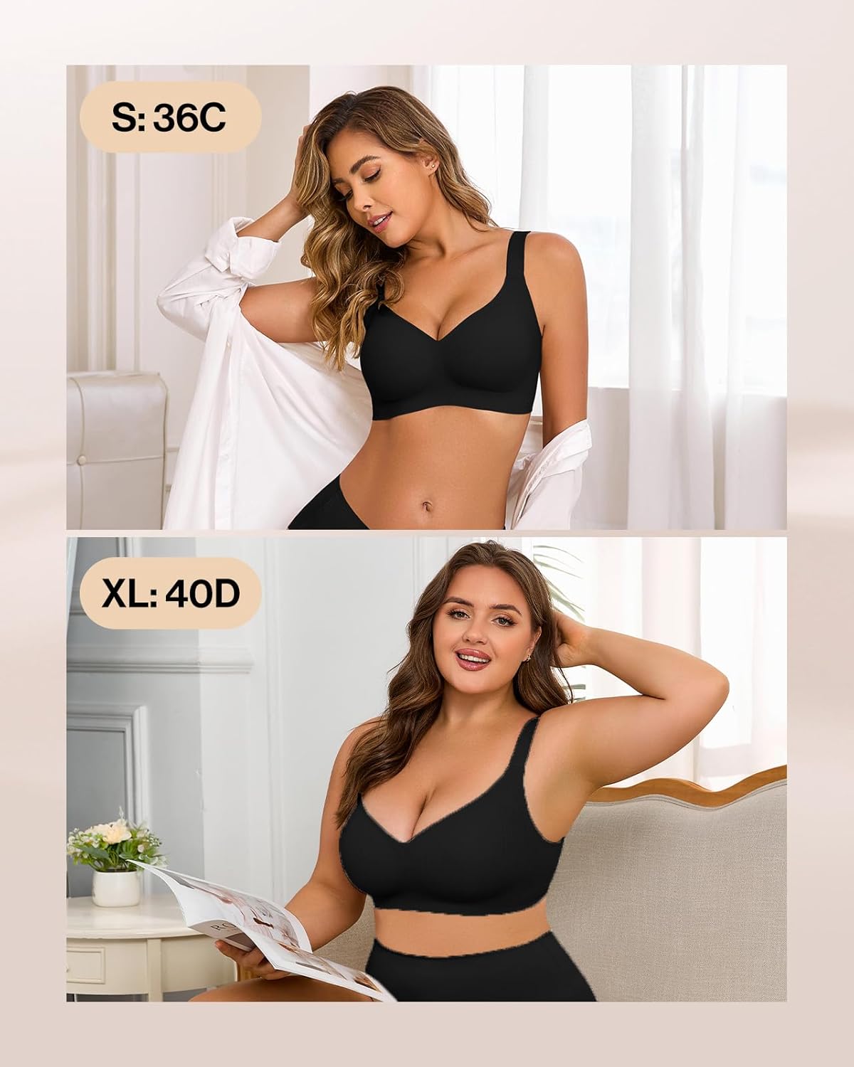 Ubras Breathable Jelly Wireless Bra, Supportive Seamless Bra for Women Comfortable Bra - Image 6