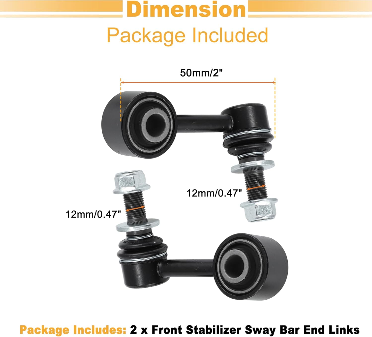 No.K750179/K750180/K201414 2pcs Front Sway Bar Links Stabilizer Link Kit Bushings Set for Toyota Tundra Sequoia 2008-2022 Suspension Kit