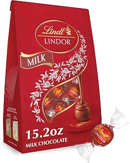 Lindt LINDOR Milk Chocolate Truffles with Smooth Melting Center, 15.2 oz Bag - Premium Indulgence