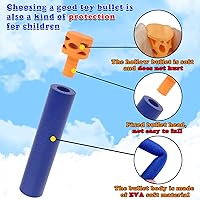 Vista 3 de EKIND 200 balas de espuma suave con punta de 2.8 pulgadas para pistolas Nerf N Strike, Azul