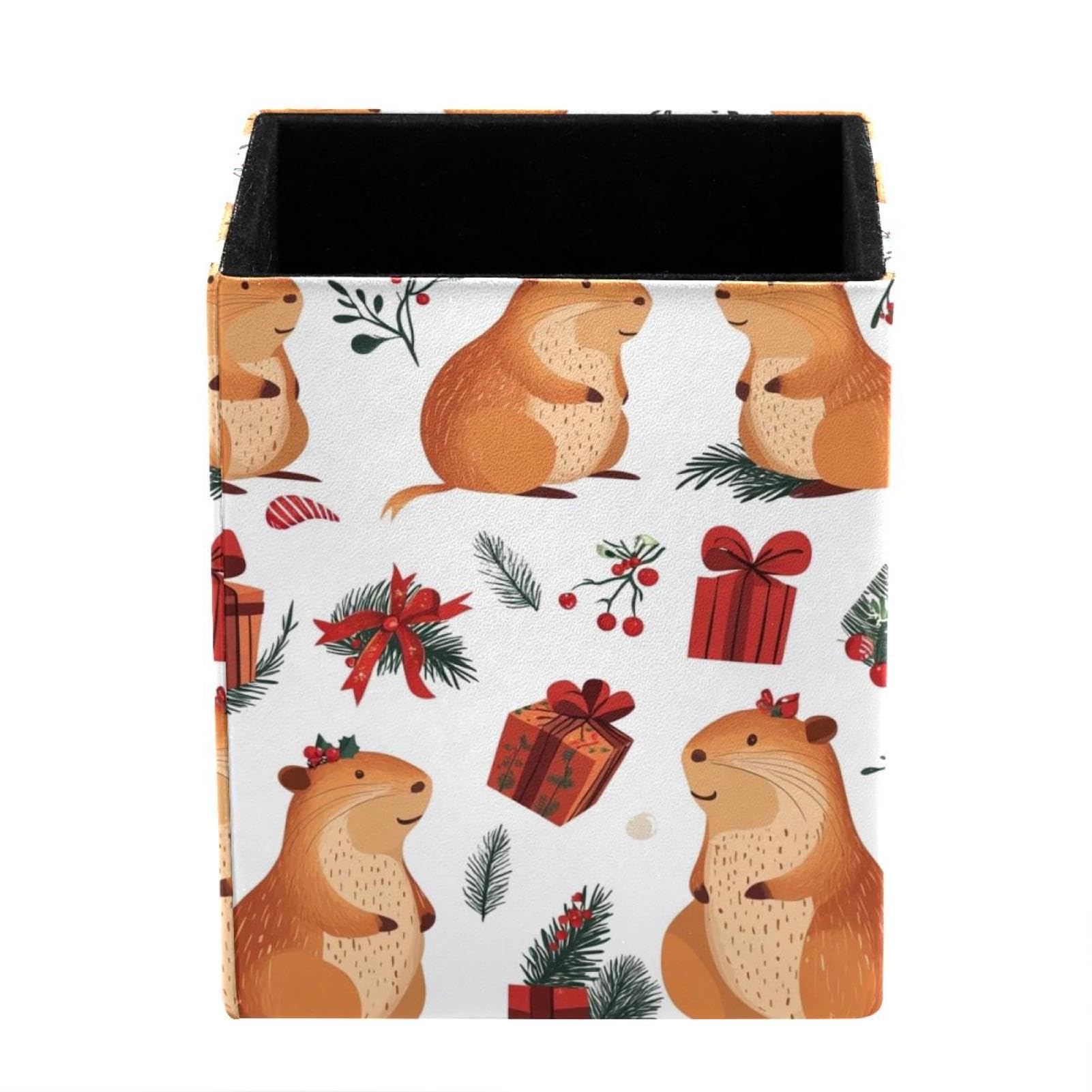 sanfly fish Cute capybara Desktop Storage Box Pencil Holder, Stationeries and Desk Supplies Organizer for Home, Office & School
