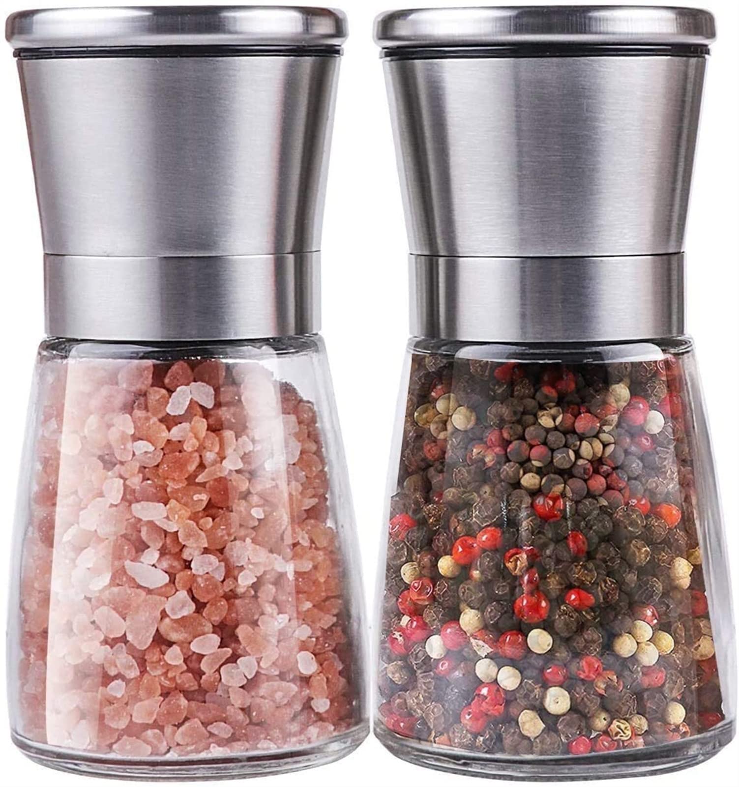 Moulin à poivre manuel XMING en acier inoxydable pour ne plus manquer d'arôme en cuisine Set de 2