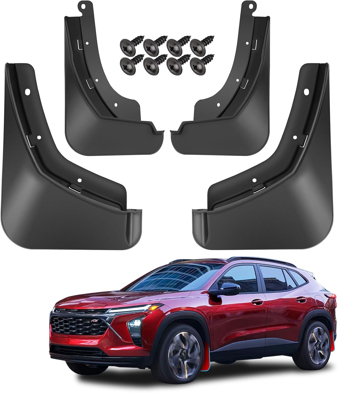 Mud Flaps for 2024 2025 Chevy Trax, Wheel & Tire Splash Guards, Mudflaps for Car Accessories, PP Material, Easy to Install, Complete Configuration